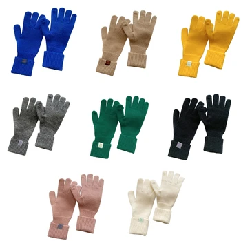 Зимние Перчатки для Сенсорного Экрана Вязаные Перчатки С Эластичными Манжетами Перчатки для Мужчин И Женщин