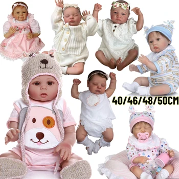 NPK Новый 40-55 СМ Levi Reborn Baby Реалистичная Силиконовая Возрожденная Кукла bebes Body Alive Для Девочек LoL Bebe Новорожденная Кукла Для Детей Подарок Для Девочек