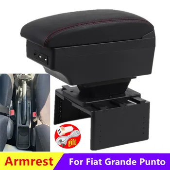 Коробка для подлокотника Fiat Grande Punto Коробка для автомобильного подлокотника Fiat Punto центральный ящик для хранения Дооснащение салона автомобильными аксессуарами USB