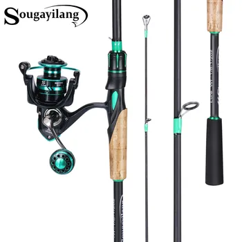 Комбинированная удочка и катушка Sougayilang длиной 1,8-2,1 м с передаточным отношением 5,0: 1 Серии 2000-3000 Spinning Fishing Reel Pesca