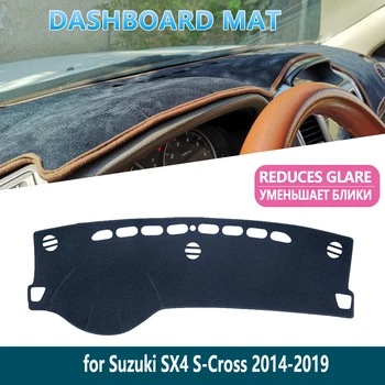 Коврик для приборной панели Suzuki SX4 S-Cross 2014 2015 2016 2017 2018 2019 Крышка Солнцезащитный Козырек Dashmat Fit Cover Capter Резиновые Нешипованные Коврики