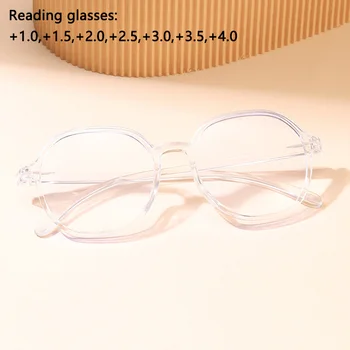 Неправильные многоугольные зеленые очки для чтения для женщин в пластиковой оправе для пожилых пресбиопических очков с защитой от усталости +1.0 +1.5 +2.0