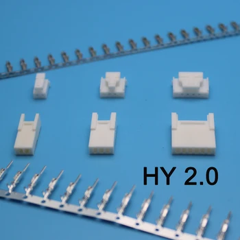 10 комплектов 2-12-контактных разъемов HY с шагом провода 2,0 мм, разъем-розетка с клеммами