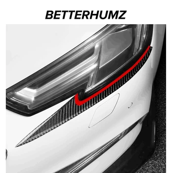 Для Audi A4 B9 A5 2017-2022 Карбоновая Автомобильная Фара Наклейка Для Бровей Наклейка На Крышку Авто Украшения Аксессуары Для Укладки