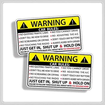 Правила Предупреждения О Безопасности Автомобиля 10x6cm Наклейка ПВХ Авто Наклейка для Dacia duster logan sandero