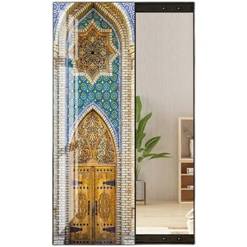 Скрытое зеркало во весь рост, раздвижное зеркало, подвесная бытовая декоративная роспись в марокканском стиле