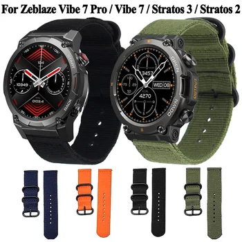 Смарт-часы Ремешок Для часов Zeblaze Vibe 7 Pro Ремешки Ремешок Для Часов Браслет Для Zeblaze Stratos 3/2 Сменный Холщовый Браслет
