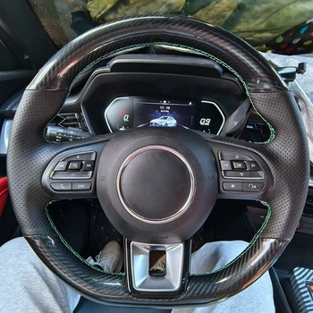 Автомобильные Аксессуары Для MG ZS HS GS MG 5 6 RX5 RX8 ZST ZS EV 2017-2023 Противоскользящая Крышка Рулевого Колеса Автомобиля Из Углеродного Волокна По Индивидуальному Заказу