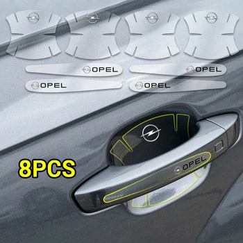 8шт Прозрачная Наклейка Для Защиты Дверной Ручки Автомобиля От Царапин Для Opel Astra K H G J C Opc Tigra Twintop Adam Karl Combo Meriva
