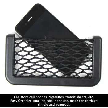 Автомобильный органайзер, сетчатая сумка для хранения, сетчатый карман, держатель для мобильного телефона, Автоаксессуары