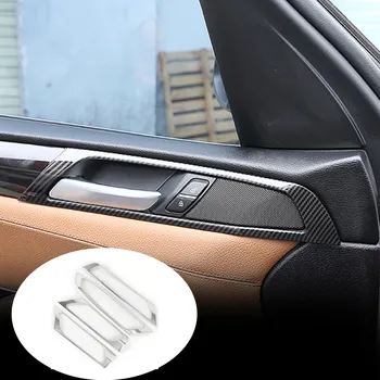 Внутренняя дверная ручка автомобиля, накладка на раму, декоративные наклейки, подходят для BMW X3 X4 F26 2011-2017, Автоаксессуар