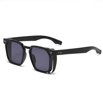 Винтажные солнцезащитные очки в стиле стимпанк для мужчин, квадратные солнцезащитные очки в стиле панк для женщин, роскошные Модные очки, блокирующие синий свет, Sonnenbrille Lentes