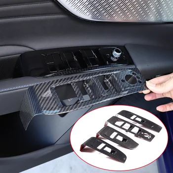Для 22 Maserati Grecale стеклянная подъемная рамка украшения интерьера автомобиля аксессуары из настоящего углеродного волокна стеклянная подъемная рамка кнопки