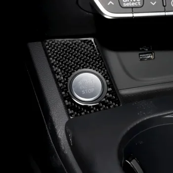 Подходит для Audi A4/a5/b9 Отделка панели запуска в один клик из углеродного волокна, управление автомобилем Аксессуары для модификации интерьера