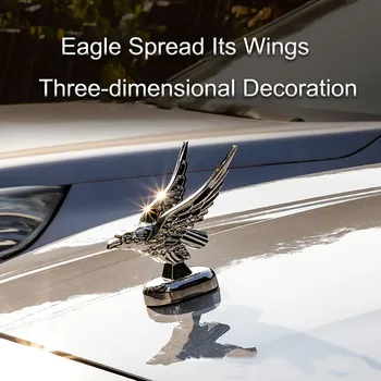 Украшение капота автомобиля Металлическим передним трехмерным логотипом автомобиля, 3D Крылья Летящего орла, модификация логотипа на носу автомобиля, Универсальный
