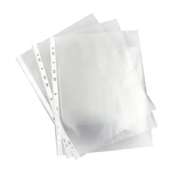 Прозрачные пластиковые карманы с перфорацией формата А4, папки для папок, кошельки, рукава, кошельки UKType: 100 штук