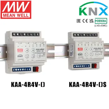 MEAN WELL KAA-4R4V-10S KAA-4R4V-10 MEANWELL 10A 4-Канальный Светодиодный Диммер KNX с Приводом Регулировки Яркости для светодиодного драйвера с защитой KNX