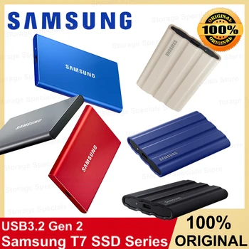 SAMSUNG T7 Внешний Твердотельный Накопитель T7 Shield Портативный SSD 1 ТБ 2 ТБ Высокоскоростной USB3.2 NVMe PSSD Для Ноутбука Профессиональный ДИСК