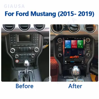 Мультимедийный радиоприемник Tesla Screen Android для Ford Mustang 2015 2016 2017 2018 2019 2020 2021, Стереоплеер с GPS, головное устройство