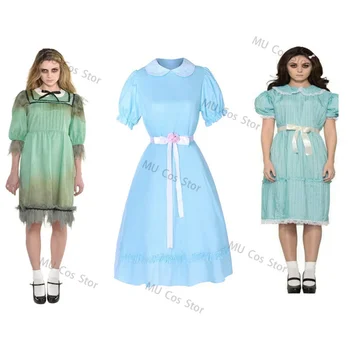 Блестящие нарядные платья-близнецы для девочек, Косплей Ужасной Дарлинг на Хэллоуин, Жуткий убийца, костюм сестры Лизы и Луизы Бернс, платье