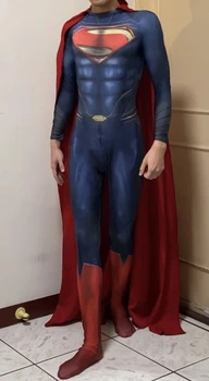 Взрослые дети Человек из стали Косплей костюм Супергероя Костюм на Хэллоуин Боди