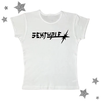 Милые женские корейские детская футболка эстетический винтажный графический принт гранж футболка Y2k одежда панк эмо девушки, сексуальная уличная детская футболка