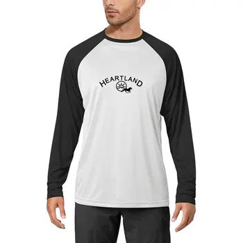 Heartland Черная футболка с длинным рукавом, индивидуальные футболки, рубашка с животным принтом для мальчиков, мужские футболки, упаковка