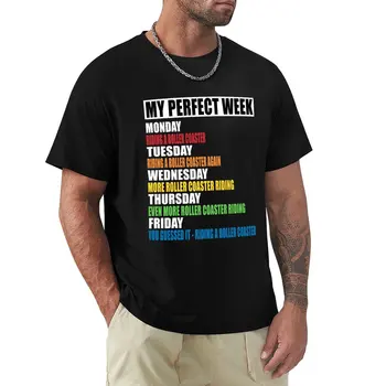 Моя идеальная неделя - футболка для катания на американских горках, летние топы, одежда в стиле хиппи, забавные мужские футболки с графическим рисунком в стиле хип-хоп