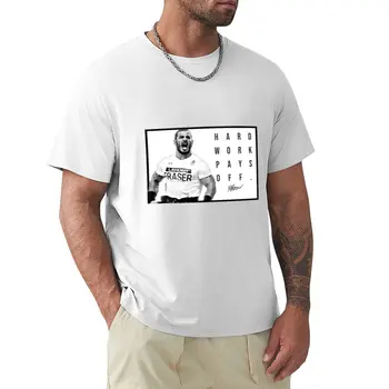 Мэт Фрейзер - CrossFit Games - Тяжелая работа окупается - Черно-белый плакат HWPO Версия 1, Футболка с изображением возвышенной мужской футболки