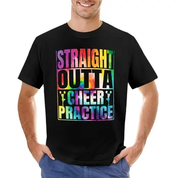 Straight Outta Cheer Practice - Забавная подарочная футболка для девочек из группы поддержки, быстросохнущая футболка, мужские футболки с рисунком аниме