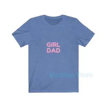 Футболка для папы и девочки из джерси с коротким рукавом, хлопковая повседневная мужская футболка, женские футболки, топы