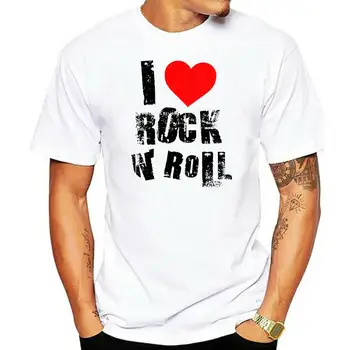 I Love Rock N Roll Футболка Celebrity Mens Womens Rocknroll Tee 2022 Последняя Мужская футболка Модные Топы С коротким рукавом, Футболка