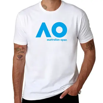 Новая футболка Australian Open AO (синяя версия), черные футболки, футболки для мальчиков, мужская винтажная одежда, мужские однотонные футболки