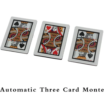 Автоматический трехкарточный монетоприемник (размер для покера, 8.8x6.4 см), Фокусы, Сцена, ментализм, Крупный план, иллюзии, Трюк для вечеринки, комедия, аксессуары