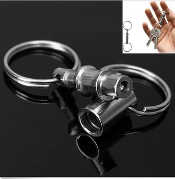 1 шт. Съемные цепочки для ключей, быстроразъемные брелоки, Съемные двойные мини-разрезные кольца, удобная цепочка с быстрой пряжкой, брелок для ключей