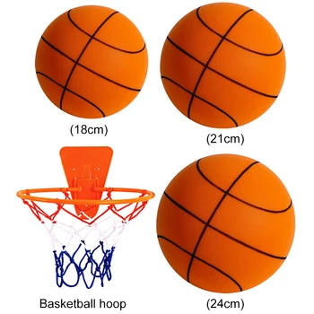 Детский Тихий Баскетбольный мяч с высокой устойчивостью к Бесшумному дриблингу, легкий баскетбольный мяч 3/5/7 для различных занятий в помещении