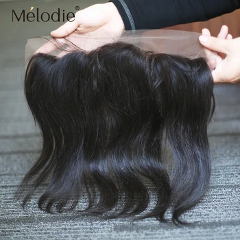 Melodie OneCut Hair 13x4 Человеческие волосы 18-20 дюймов Натуральные Волосы Прямая Кружевная застежка Спереди