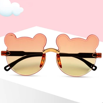 Детские солнцезащитные очки для девочек и мальчиков в форме медведя, детские очки, модные очки с героями мультфильмов для девочек, солнцезащитные очки с антибликовым покрытием для водителей