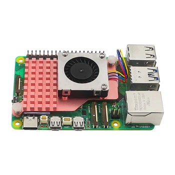 Для Raspberry Pi 5 Активный кулер с программным управлением Радиатор охлаждения с регулируемой скоростью вращения охлаждающего вентилятора Радиатор охлаждения