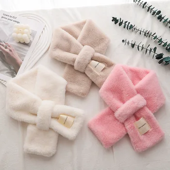 Шейный платок из искусственной шерсти кролика Рекс для женщин осенью и зимой, плюшевый шейный платок из искусственного меха с надписью Winter Korean Edition Warm Scar