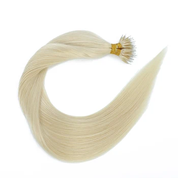 Наращивание волос Nano Link Человеческие волосы Платиновый блонд Наращивание волос Nano Loop Человеческие волосы