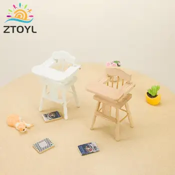 1 шт. украшение кукольного домика мини детский обеденный стул модель высокого стула реквизит для фотосессии