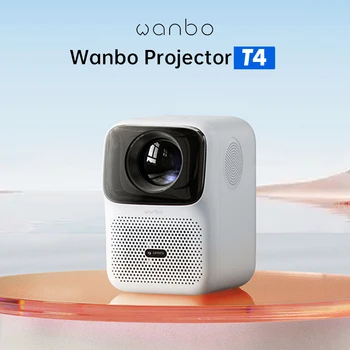 Проектор Wanbo T4 Android 9.0 Full HD 4K Проектор 1920*1080P 450 Ansi Люмен С Автофокусом Портативный Мини-Проектор Для Домашнего Кинотеатра