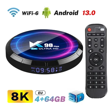 K98 Plus Smart TV Box Android 13,0 RK3528 Четырехъядерный 2,4 G WIFI 8K телеприставка 8 ГБ + 128 ГБ Медиаплеер H.265 Для Домашнего кинотеатра Прямая поставка
