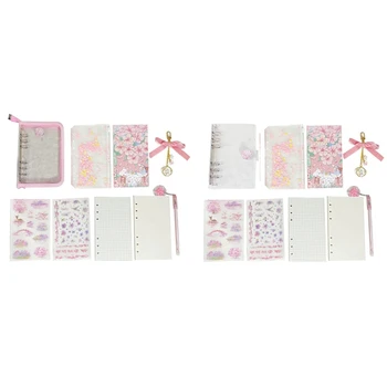 Набор блокнотов с отрывными листьями A6 Sakura на 90 листов, папка для бумаг, дневники в переплете с цветами молочной вишни
