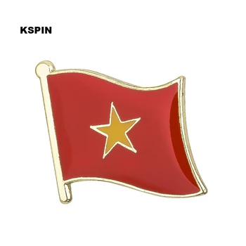 10 шт. много значков с флагом Вьетнама, значок с лацканами, 10 шт. много значков с брошью KS-0212