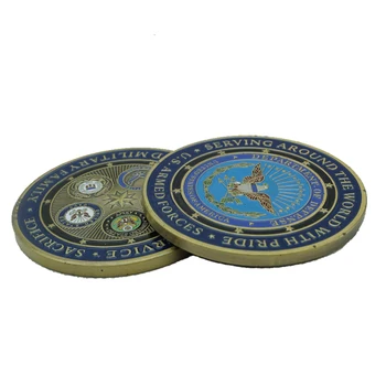 Гордая семья военных Army Navy USMC USAF USCG Служит по всему миру с коллекционными монетами Pride Министерства обороны США