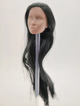 Королевская мода 1/6 Масштаб Адель Македа смуглая кожа Черные волосы пустое лицо Голова куклы