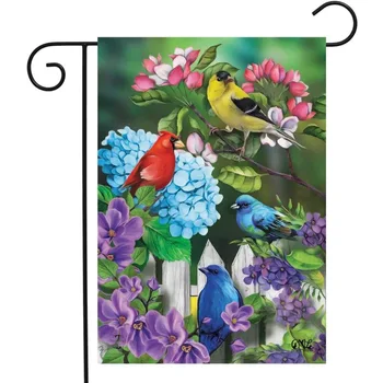 Красивый флаг весеннего сада, Красный слон, Синяя птица, 12 × 18 дюймов, двусторонний вертикальный сезонный приветственный баннер для украшения двора Красивый флаг весеннего сада, Красный слон, Синяя птица, 12 × 18 дюймов, двусторонний вертикальный сезонный приветственный баннер для украшения двора 5
