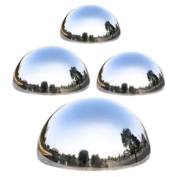 Светоотражающий шар, зеркально отполированный шар-полусфера, шар-полусфера из нержавеющей стали, Садовые зеркала-полусферы
